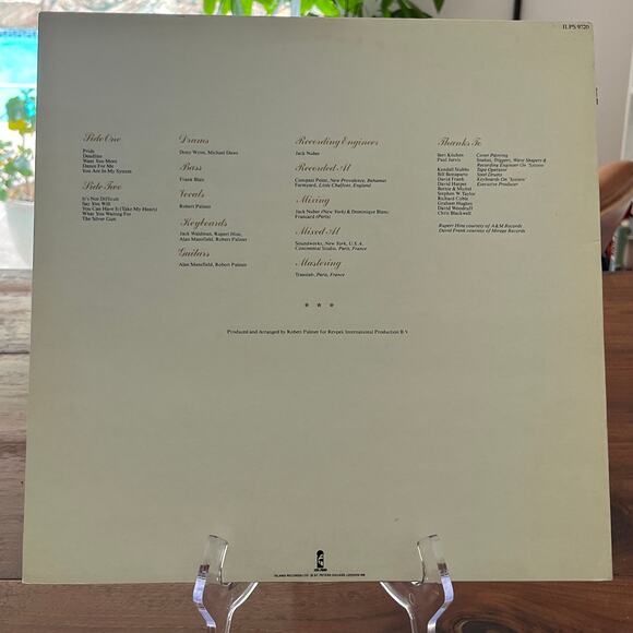 Robert Palmer Pride Vinyl LP 1983 UK Island Records ILPS 9720 - Picture 7 of 7